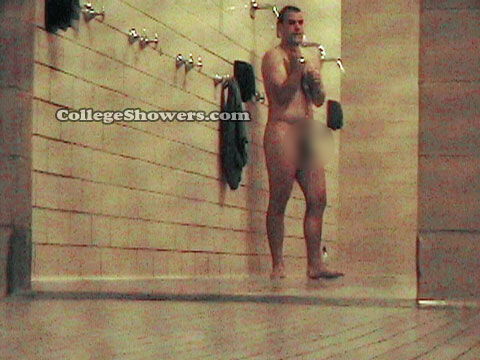 Naked rugby players in the lockerroom shower